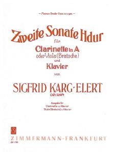 Karg-elert, S: Sonata B Major Op 139b