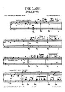 Balakirev/Glinka The Lark Pf
