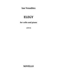 Ian Venables: Elegy