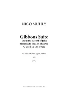 Nico Muhly: Gibbons Suite (Score/Parts)