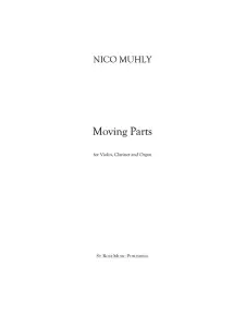 Nico Muhly: Moving Parts (Score/Parts)
