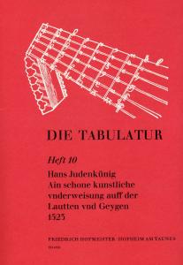 Judenkünig, H.: Die Tabulatur Book 10: Underweisung, 1523