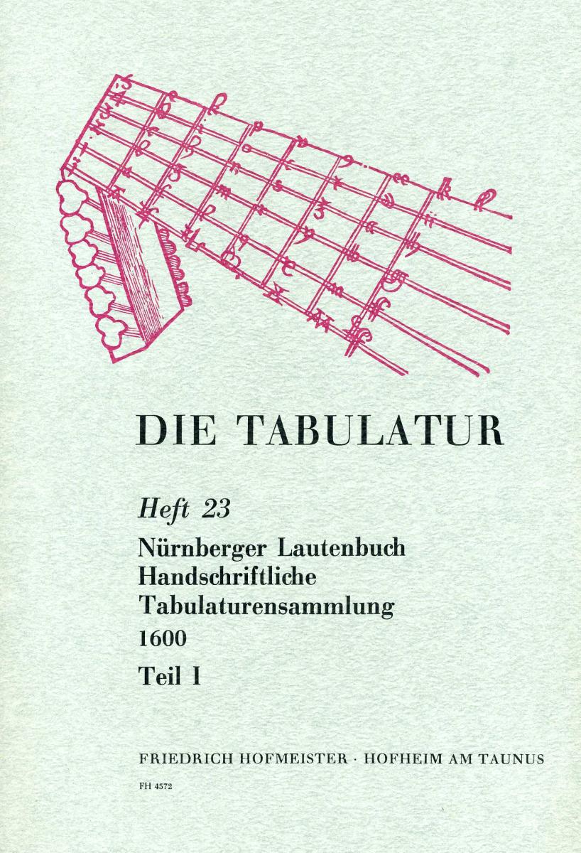 Die Tabulatur Book 23: Nurnberger Lautenbuch, Um 1600, Teil I
