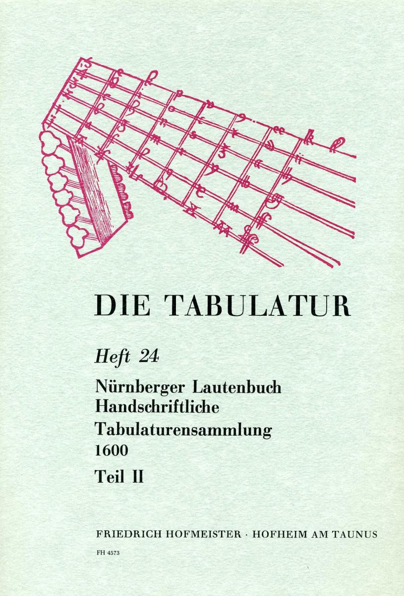 Die Tabulatur Book 24: Nurnberger Lautenbuch, Um 1600, Teil Ii