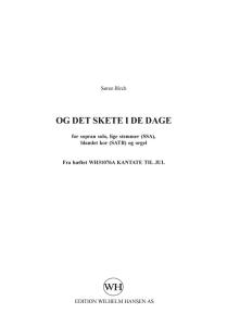 Søren Birch: Og Det Skete I De Dage