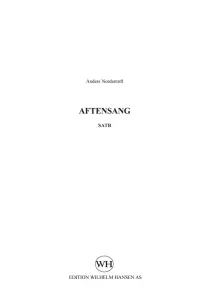 Anders Nordentoft: Aftensang