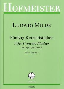 Ludwig Milde: Fünfzig Konzertstudien Op. 26 Band 1
