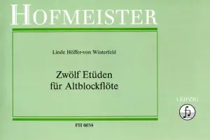 Linde Höffer-von Winterfeld: Zwölf Etüden Für Altblockflöte