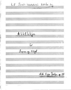 Niels Viggo Bentzon: Alleluja for Sopran Og Orgel