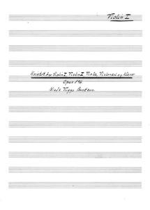 Niels Viggo Bentzon: Kvintet For Violin I, Violin II, Viola, Violoncello Klavier