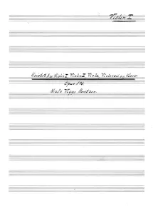 Niels Viggo Bentzon: Kvintet For Violin I, Violin II, Viola, Violoncello Klavier