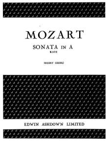 Mozart Sonata In A K331 Piano
