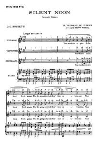 Ralph Vaughan Williams: Silent Noon (SSA/Piano)