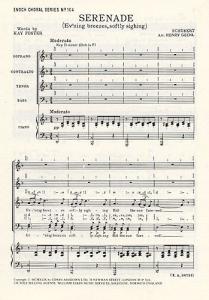 Franz Schubert: Serenade- Ev'ning Breezes, Softly Sighing (SATB/Piano)