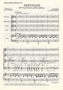 Franz Schubert: Serenade- Ev'ning Breezes, Softly Sighing (SATB/Piano)