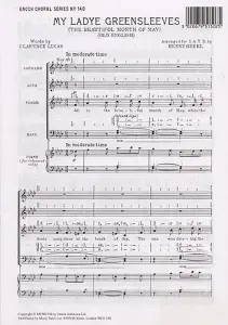 My Ladye Greensleeves (SATB Arr. Henry Geehl)