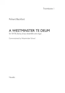 Richard Blackford: A Westminster Te Deum