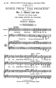 Gustav Holst: Songs From The Princess Op.20 SSAA