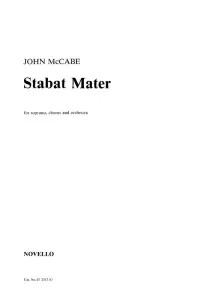 John McCabe: Stabat Mater (Vocal Score)