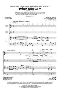 What Time Is It? (High School Musical 2) - SATB