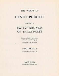 Henry Purcell: 12 Sonatas Of Three Parts (Sonatas X-XII)