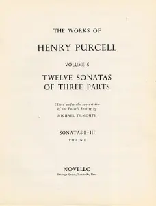 Henry Purcell: 12 Sonatas Of Three Parts For Violin 1 (Sonatas I-III)
