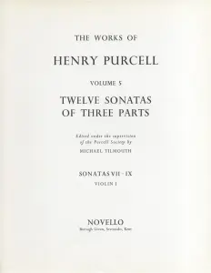 Henry Purcell: 12 Sonatas Of Three Parts For Violin 1 (Sonatas VII-IX)