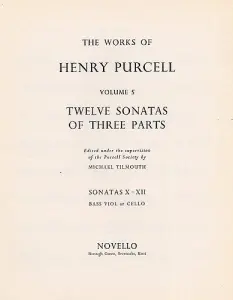 Henry Purcell: 12 Sonatas Of Three Parts (Sonatas X-XII)