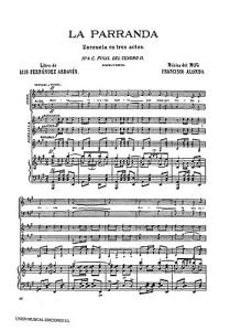 Alonso: La Parranda No.6 Canto A Murcia for Voice and Piano