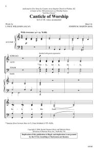 Joseph Martin: Canticle Of Worship