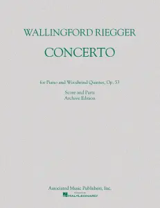 Wallingford Riegger: Concerto For Piano And WoodWind Quintet (Score/Parts)