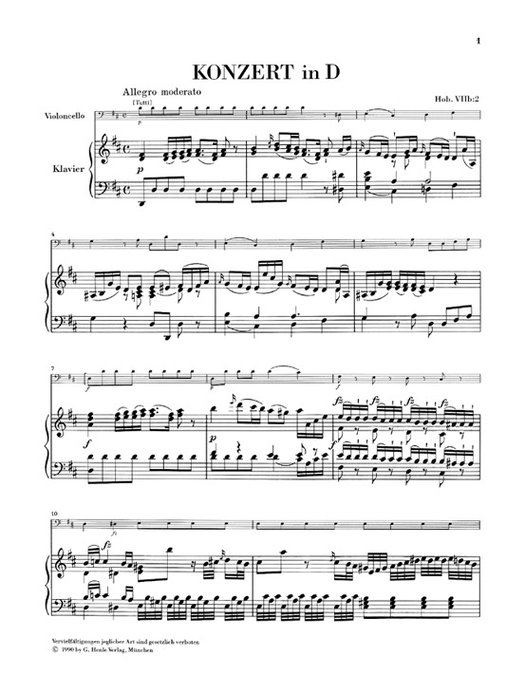 Franz Joseph Haydn: Violoncello Concerto In D Major Hob. VIIb:2