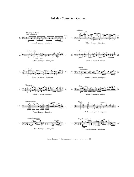 Alfredo Piatti: 12 Capricci op. 25 for Violoncello solo