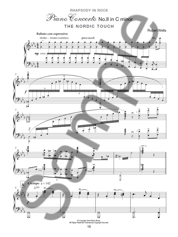 Robert Wells: Piano Concertos I-IX - Rhapsody In Rock (Book/Download Card)