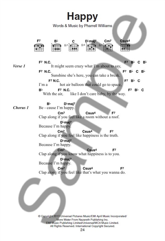 Hits Of The Year 2014 - Guitar Chord Songbook