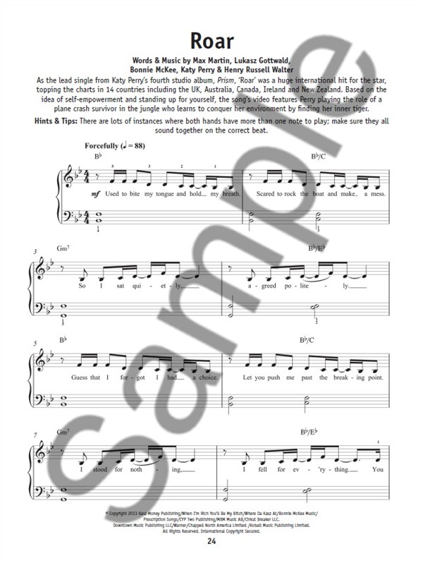 Really Easy Piano Playalong: Chart Hits (Book/Audio Download)