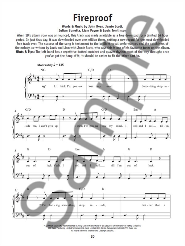 Really Easy Piano: The Big One Direction Songbook