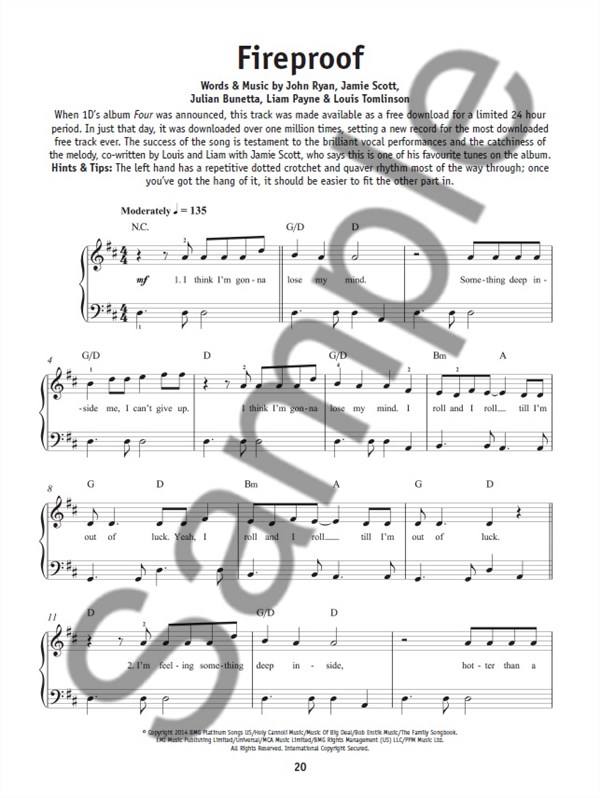 Really Easy Piano: The Big One Direction Songbook