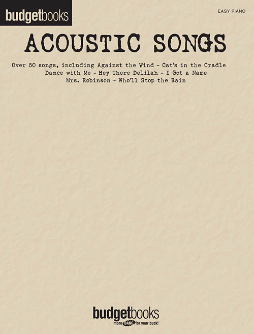 Budget Books: Acoustic Songs
