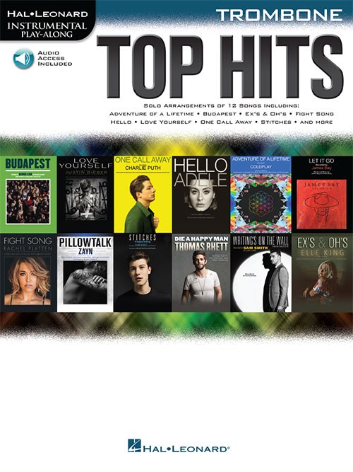 Hal Leonard Instrumental Play-Along: Top Hits - Trombone (Book/Online Aud