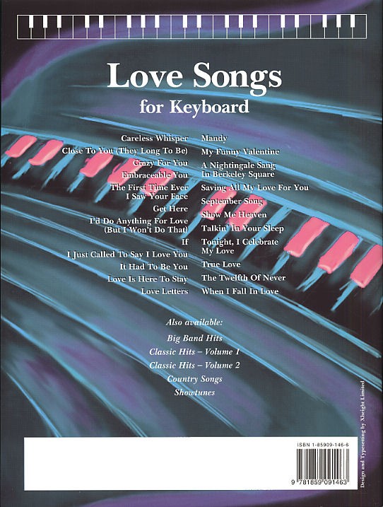 The Easy Keyboard Library: Love Songs - Volume 1