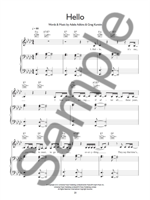 Play Piano With... Adele (Book/Audio Download)