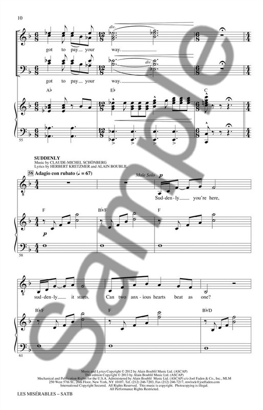 Alain Boublil/Claude-Michel Schönberg: Les Misérables - Choral Selections From T