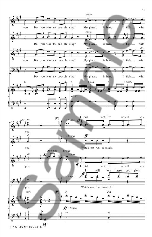 Alain Boublil/Claude-Michel Schönberg: Les Misérables - Choral Selections From T