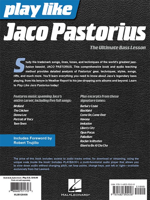 Play Like Jaco Pastorius: The Ultimate Bass Lesson (Book/Online Audio)