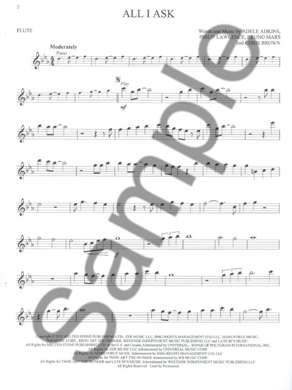 Hal Leonard Instrumental Play-Along: Adele - Flute (Book/Online Audio)