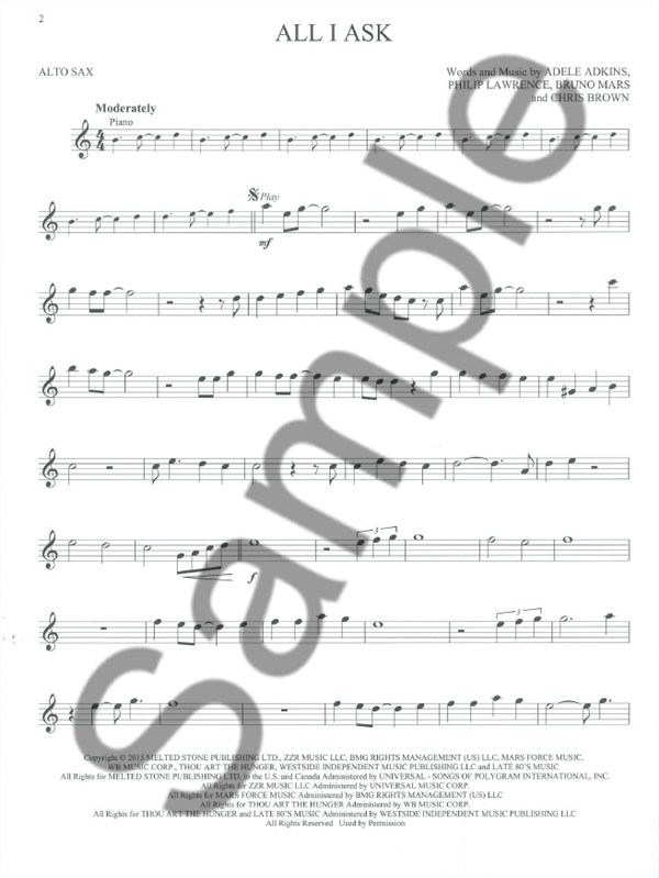 Hal Leonard Instrumental Play-Along: Adele - Alto Saxophone (Book/Online Audio)