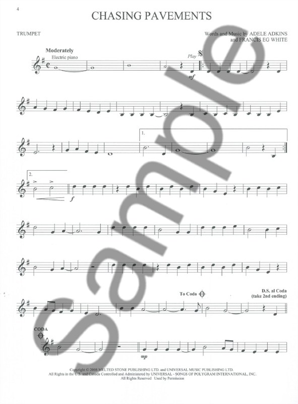 Hal Leonard Instrumental Play-Along: Adele - Trumpet (Book/Online Audio)