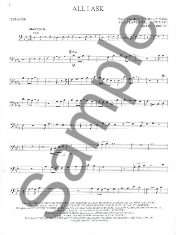Hal Leonard Instrumental Play-Along: Adele - Trombone (Book/Online Audio)