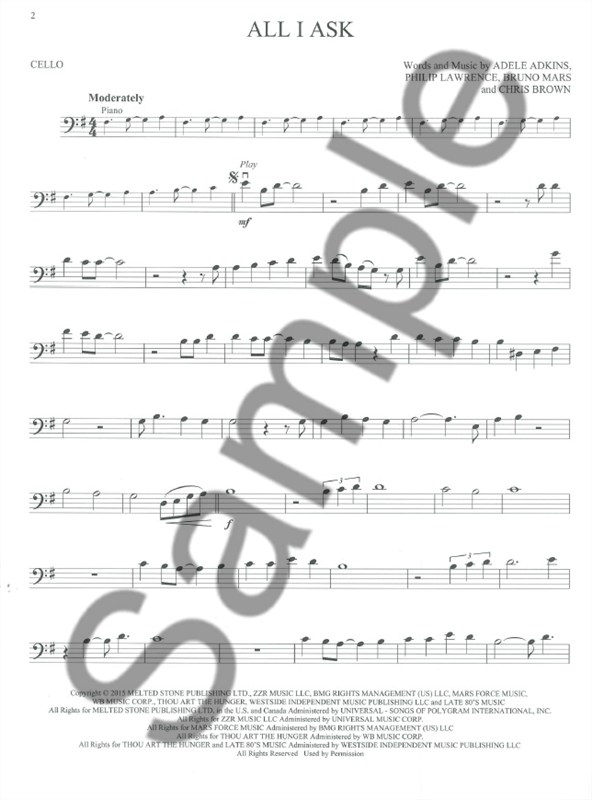 Hal Leonard Instrumental Play-Along: Adele - Cello (Book/Online Audio)